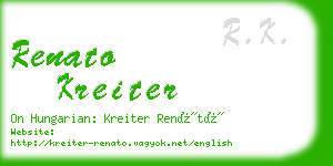 renato kreiter business card